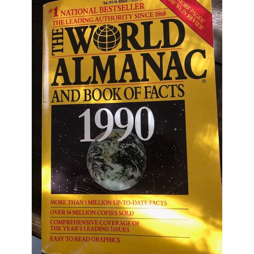 The World‎ Almanac and Book Of Facts Vintage 1990